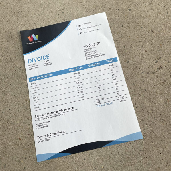 laser invoices & statements