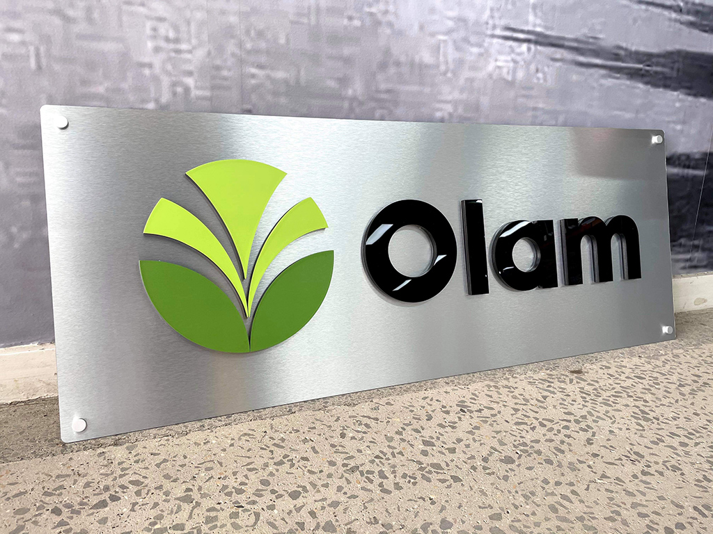 Olam acrylic signs