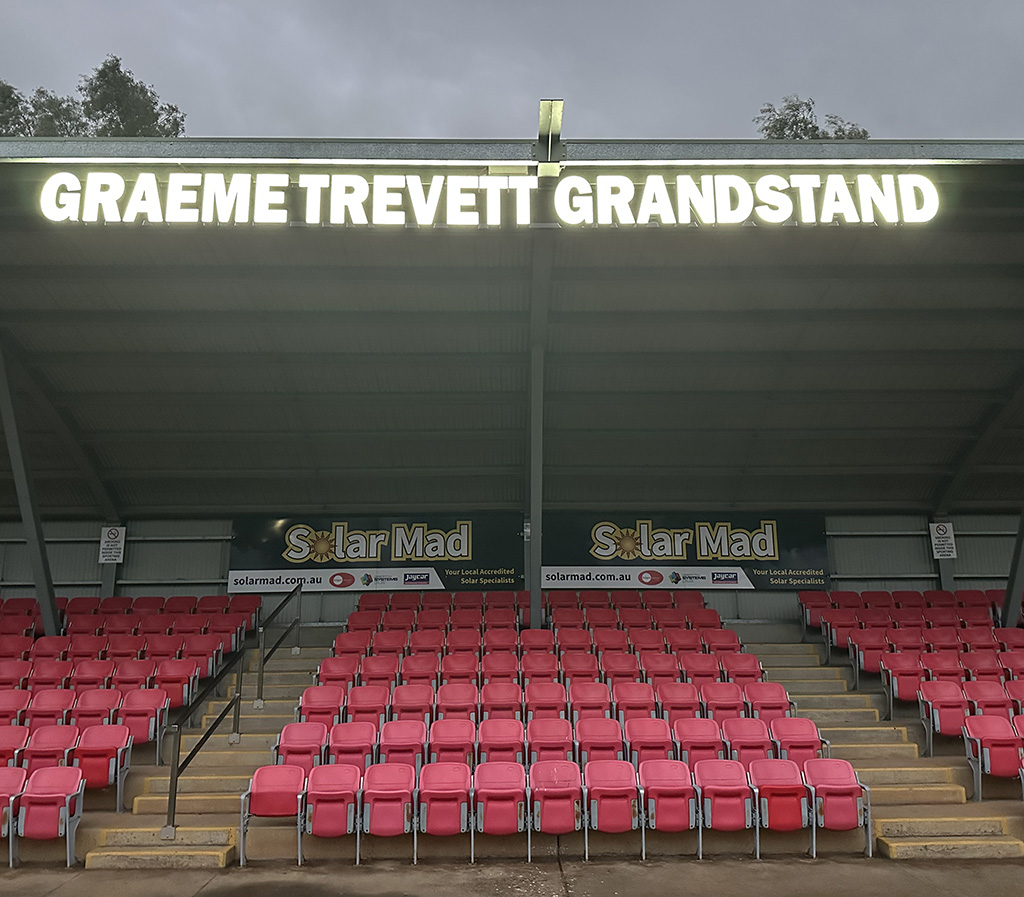 GraemeTrevettGrandstand 3d front lit channel letters