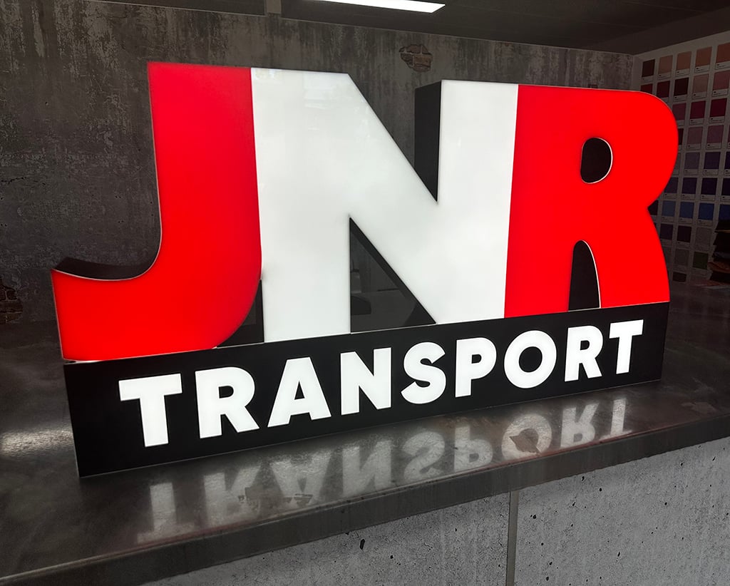 JNR_Transport 3d front lit channel letters
