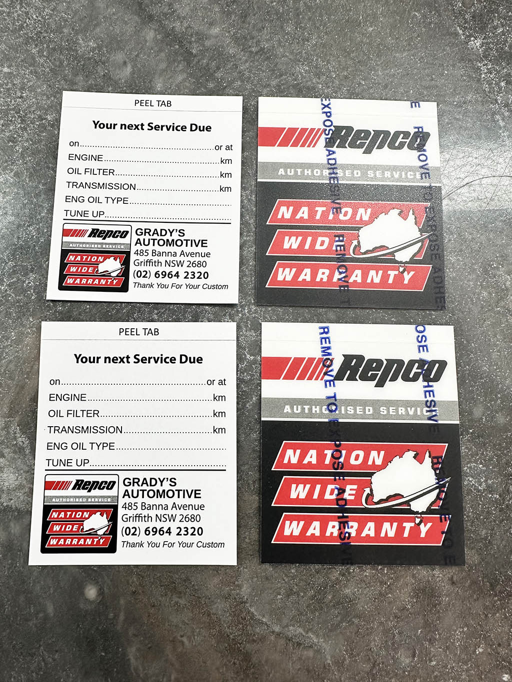 RepcoLubeLabel lube labels