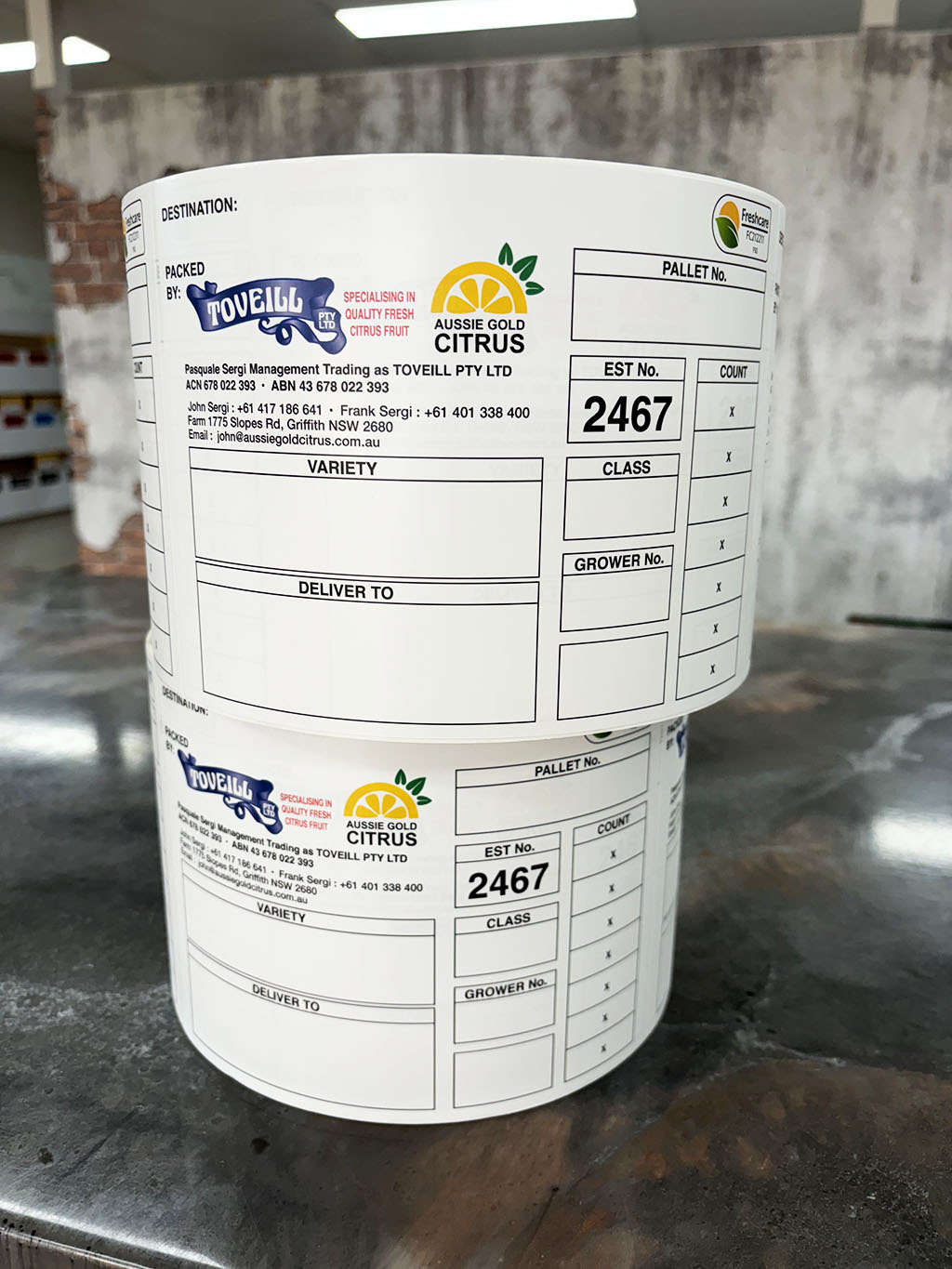 RollLabels9 custom roll labels