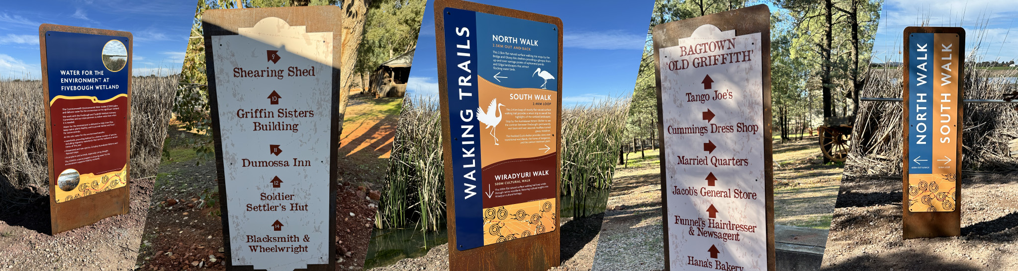 corten steel signs banner