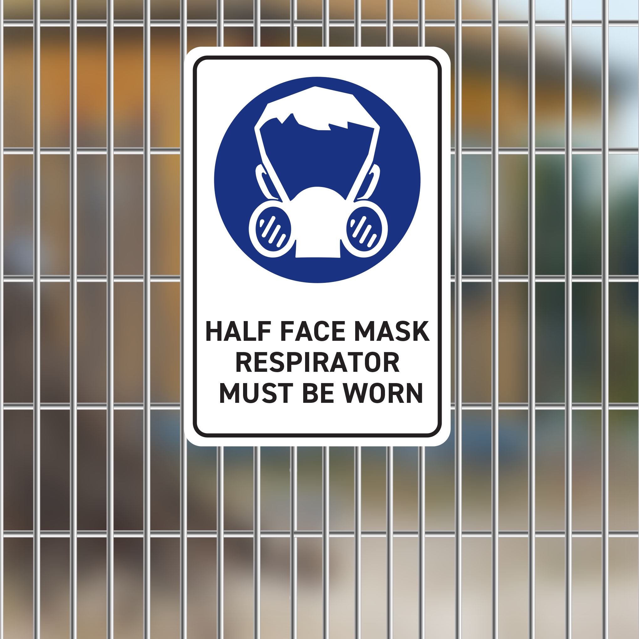 SS-DC-MAN018 -HALF FACE MASK RESPIRATOR MUST BE WORN Dobija Creative