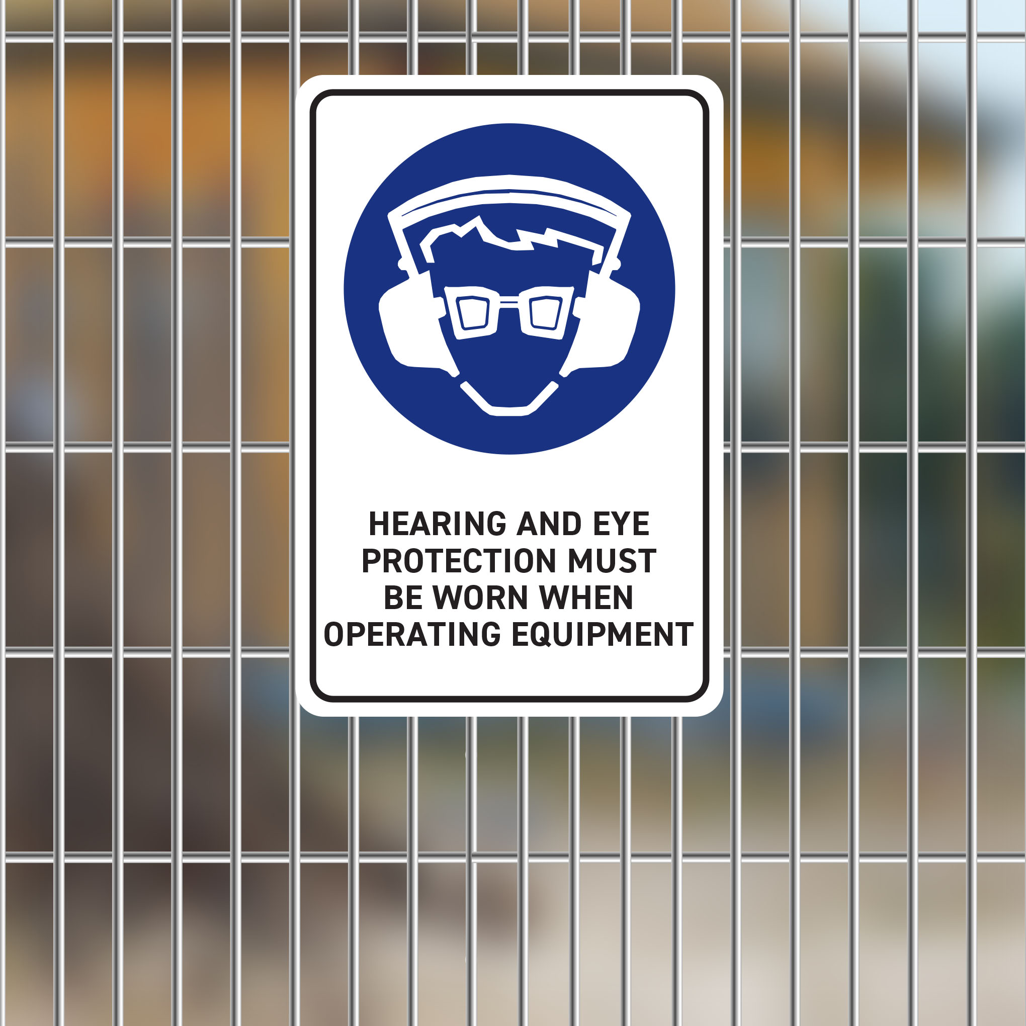 SS-DC-MAN023 -HEARING & EYE PROTECTION MUST BE WORN WHEN OPERATING EQUIPMENT Dobija Creative