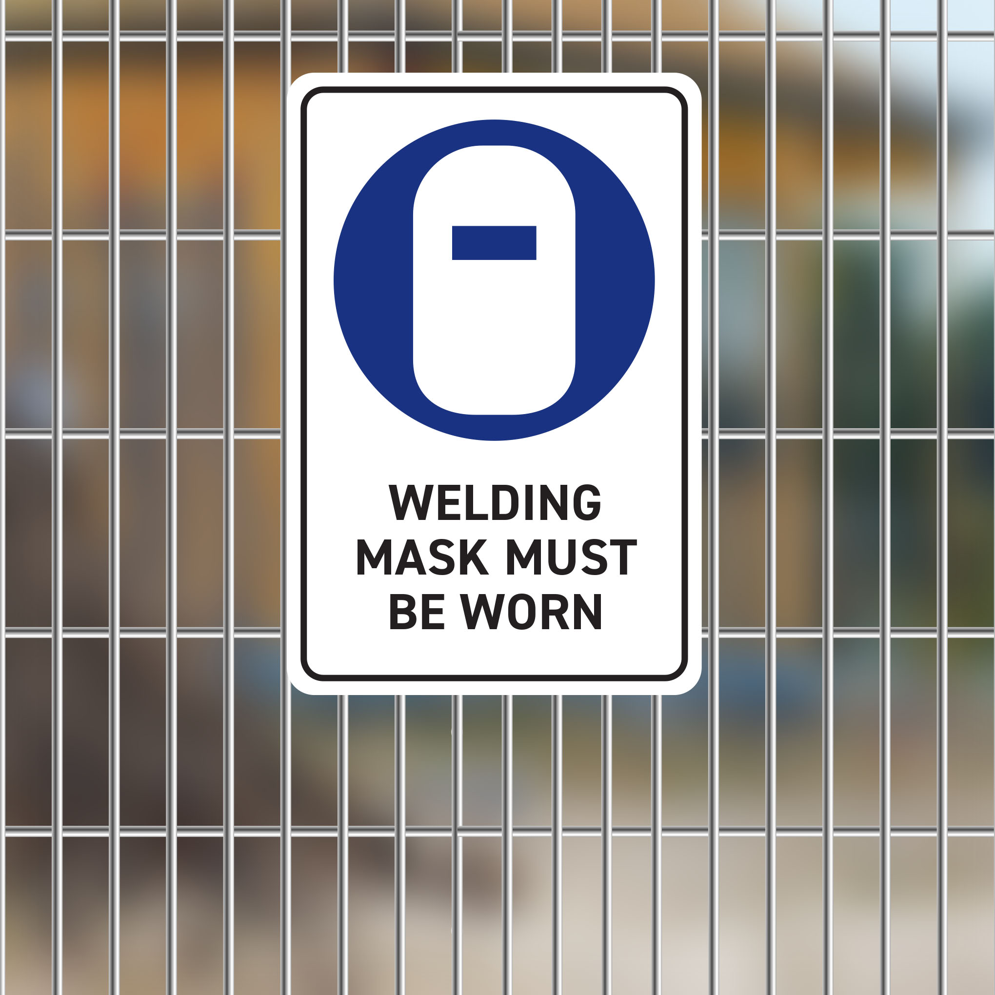 SS-DC-MAN034 -WELDING MASK MUST BE WORN Dobija Creative