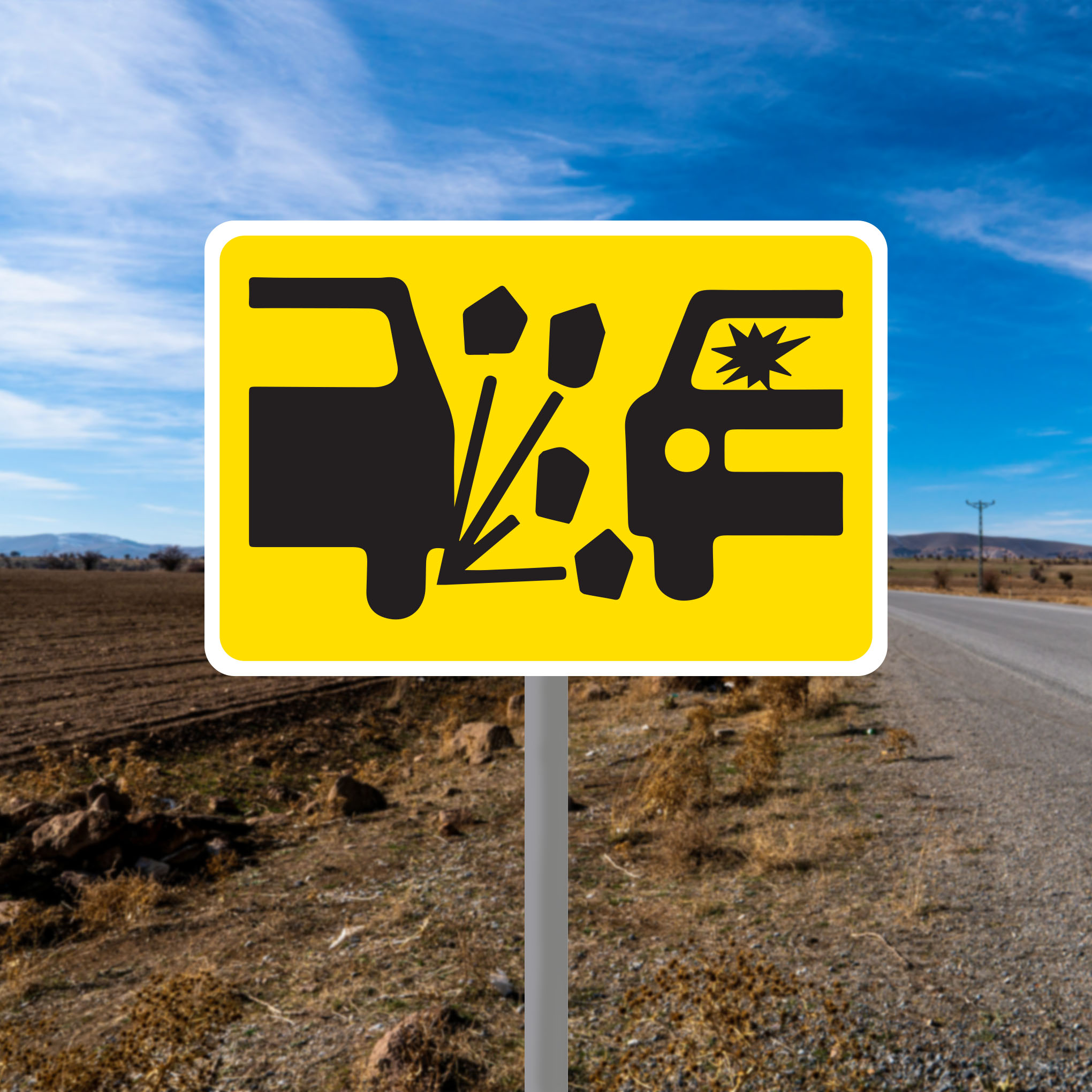 SS-DC-ROA014 - ROAD SIGNS - LOOSE STONE Dobija Creative
