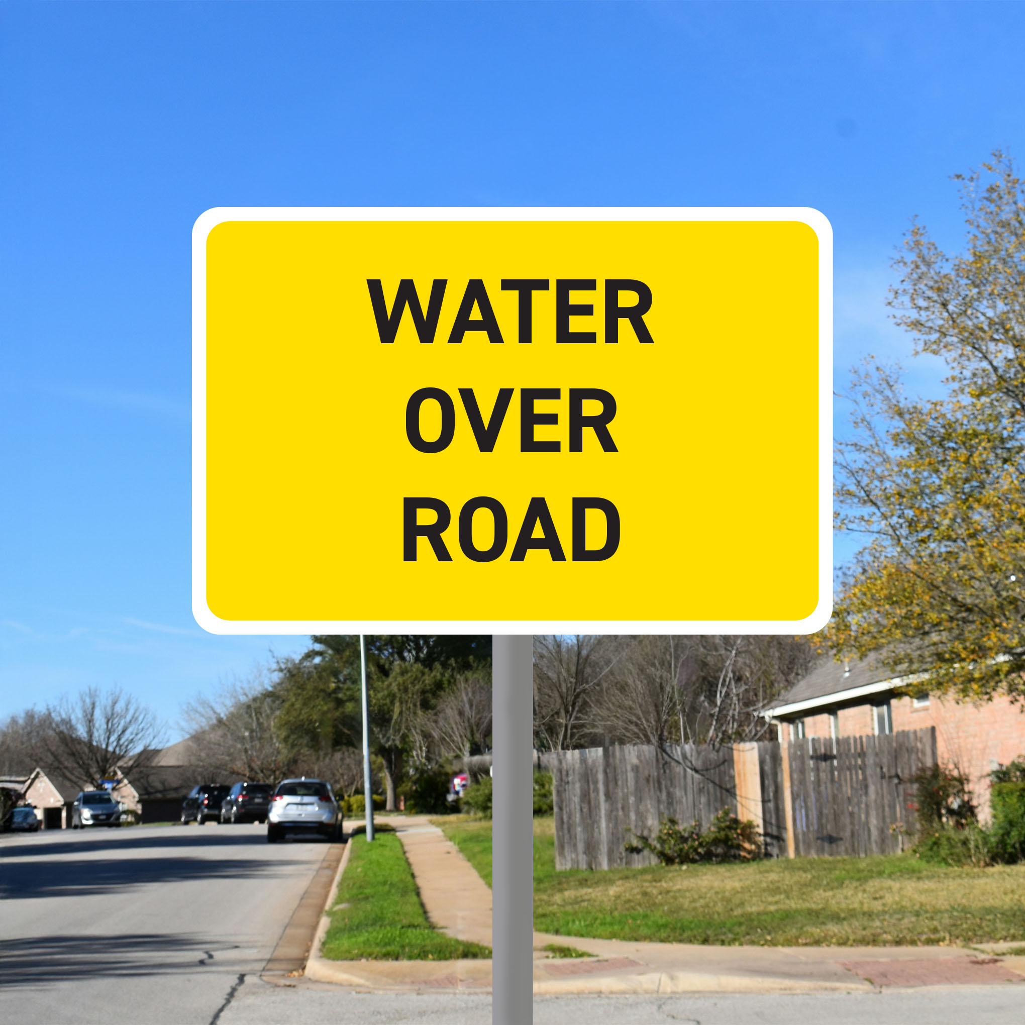 SS-DC-ROA020 - ROAD SIGNS - WATER OVER ROAD Dobija Creative