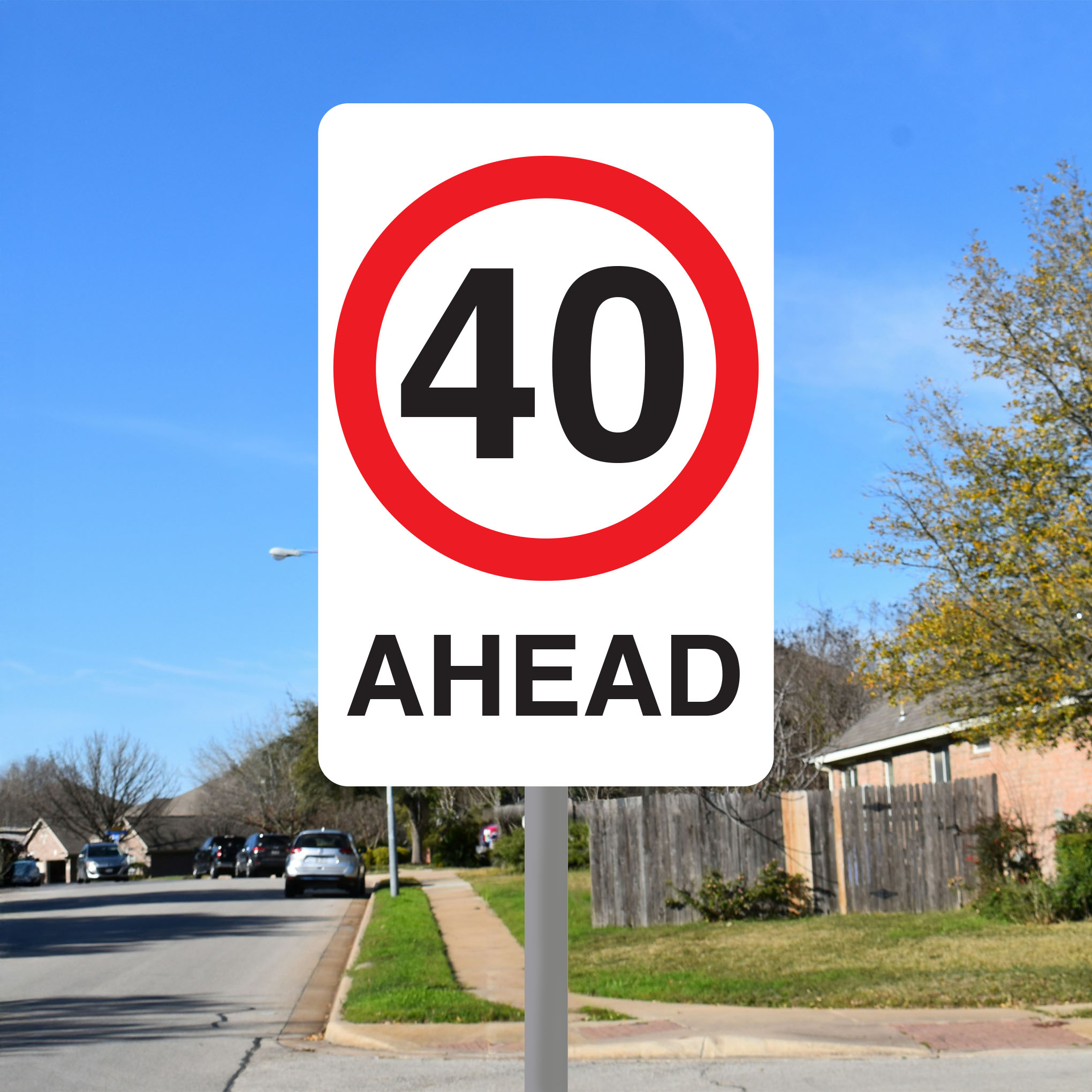 SS-DC-ROA021 - ROAD SIGNS -40 AHEAD Dobija Creative