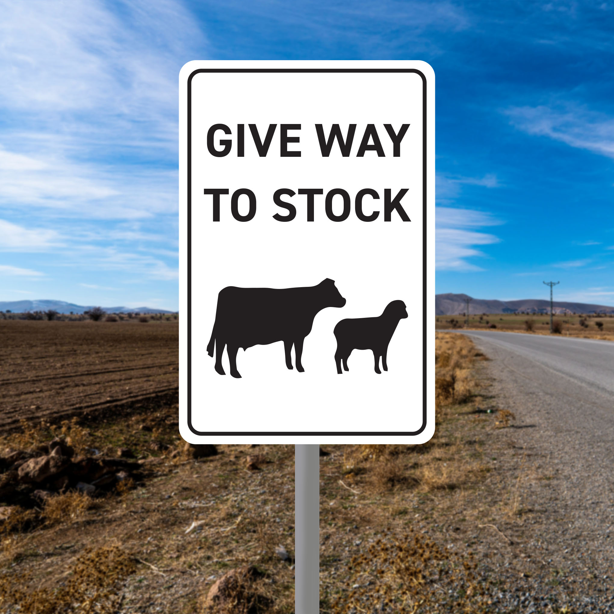 SS-DC-ROA026 - ROAD SIGNS -GIVE WAY TO STOCK Dobija Creative