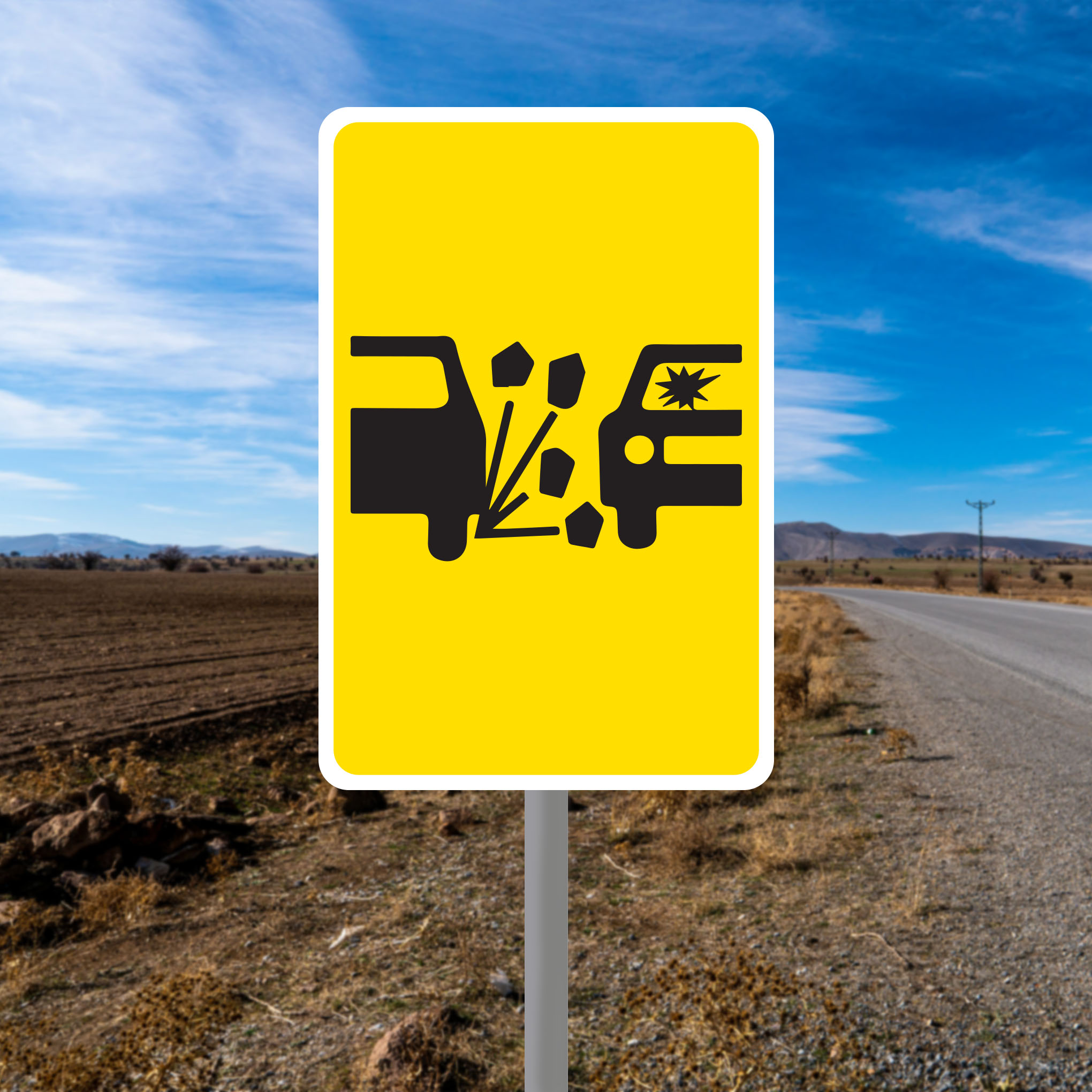 SS-DC-ROA029 - ROAD SIGNS -LOOSE STONE Dobija Creative