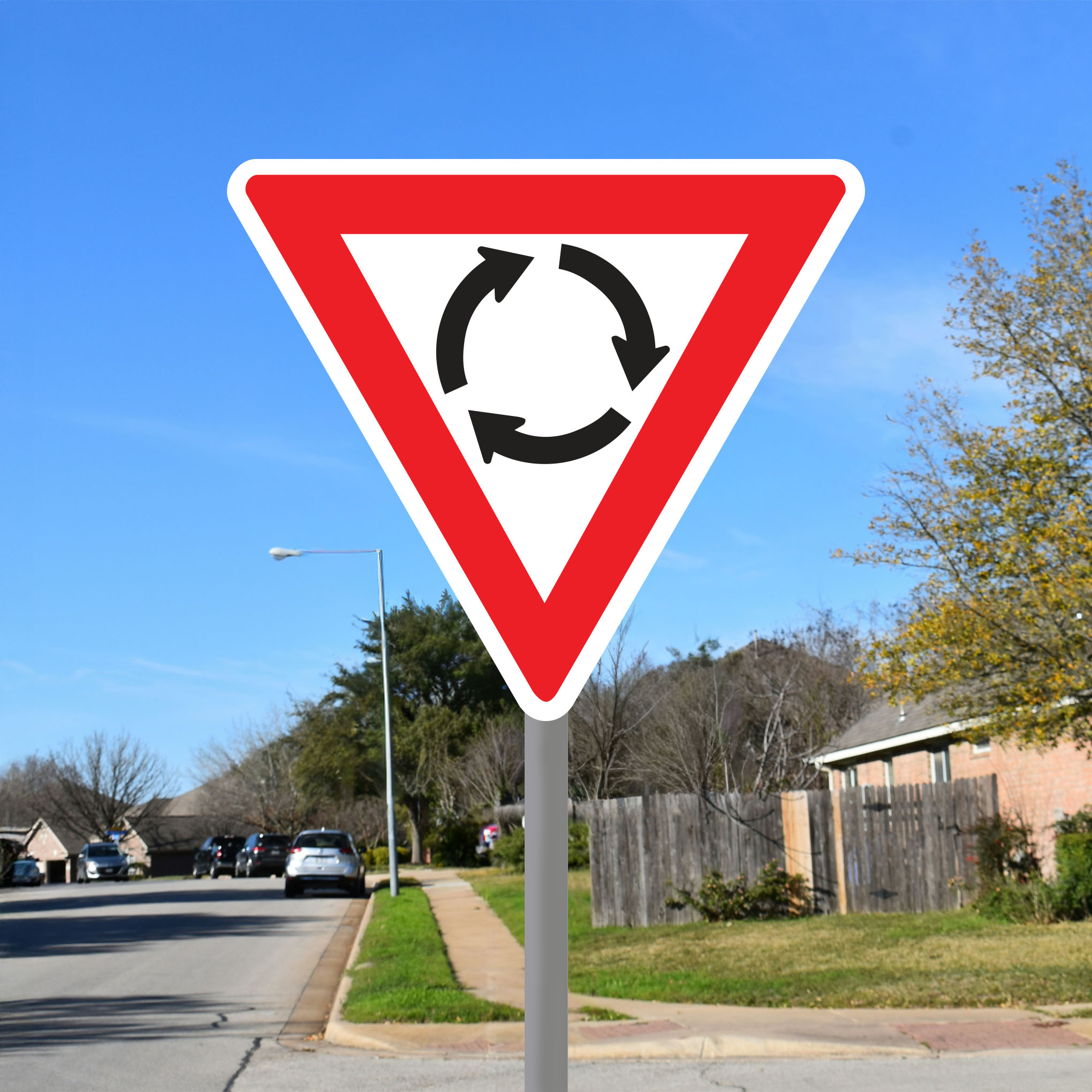 SS-DC-ROA036 - ROAD SIGNS -GIVE WAY AT ROUNDABOUT Dobija Creative