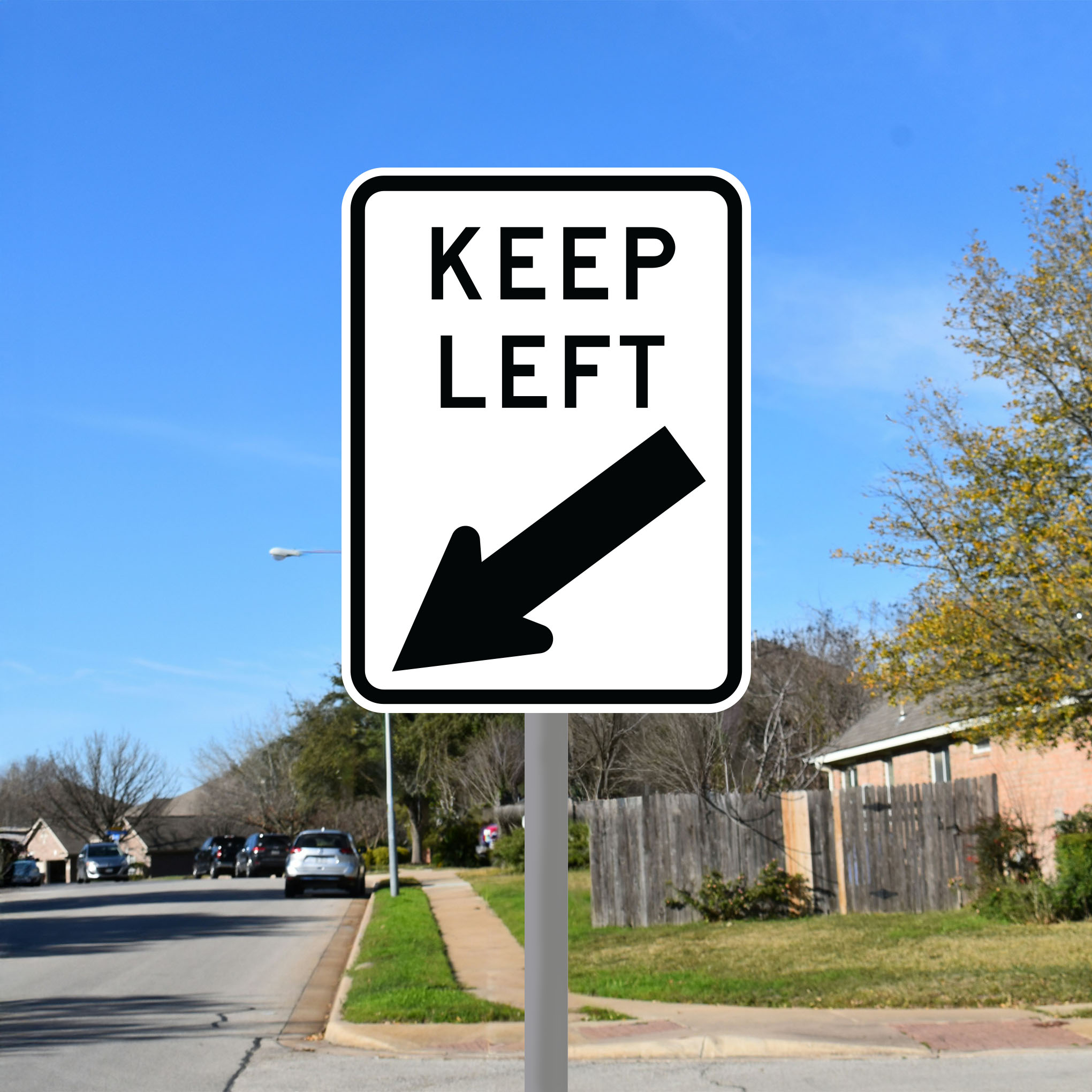SS-DC-ROA040 - ROAD SIGNS -KEEP LEFT Dobija Creative