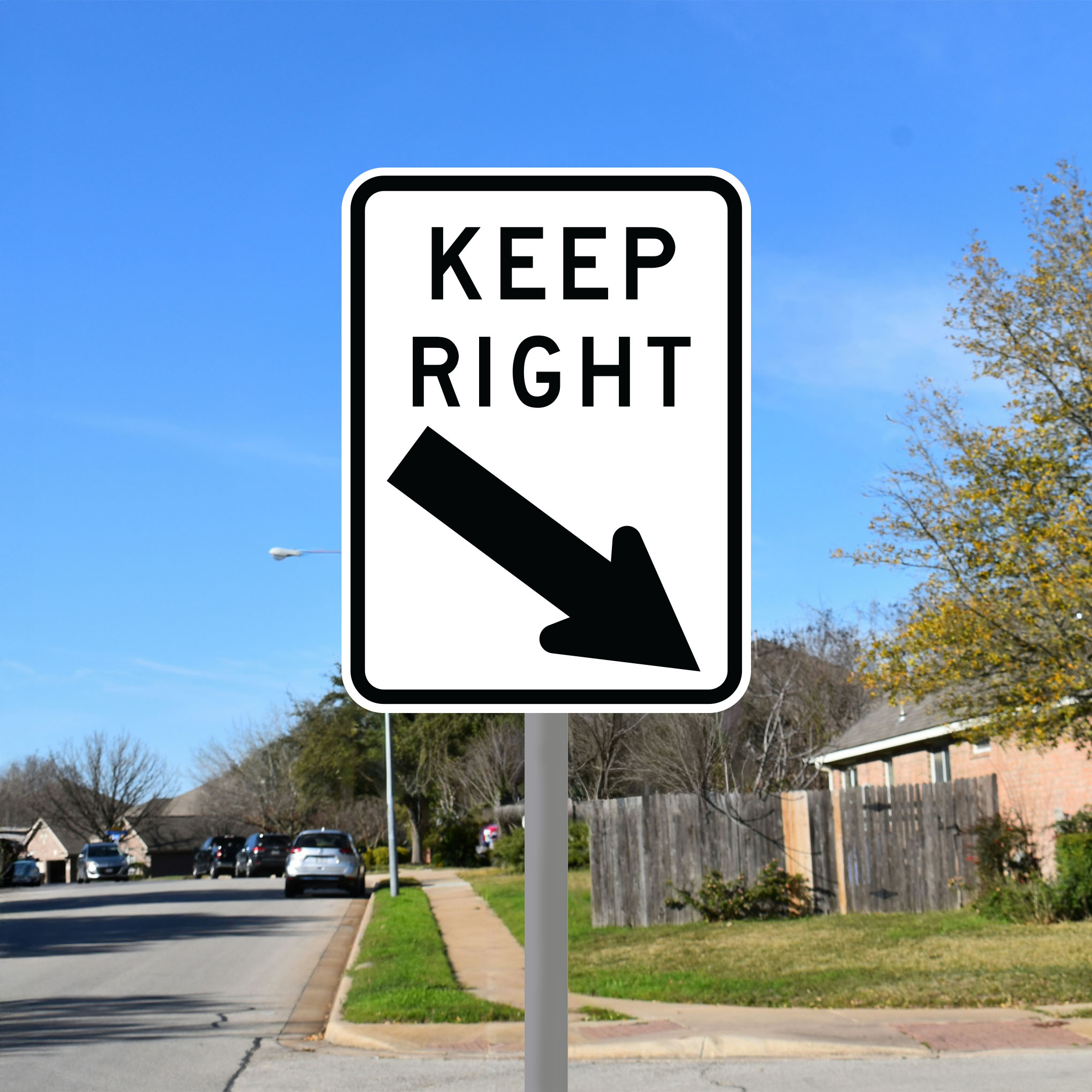 SS-DC-ROA041 - ROAD SIGNS -KEEP RIGHT Dobija Creative