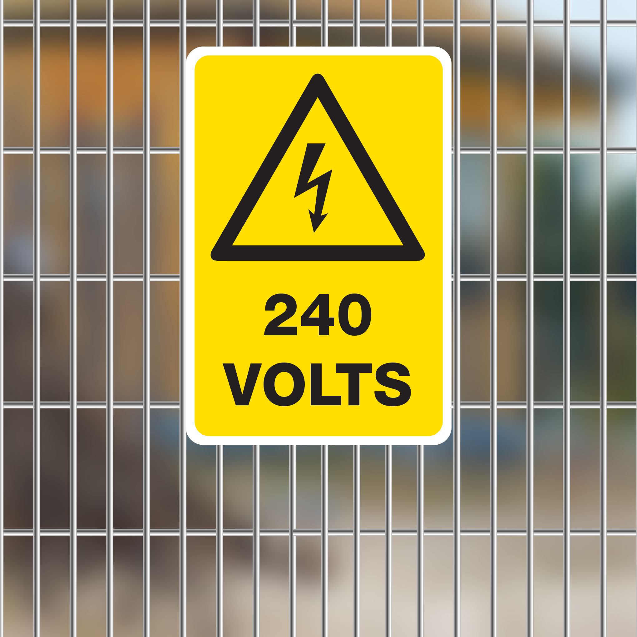 SS-DC-WAR006 - WARNING - 240 VOLTS Dobija Creative