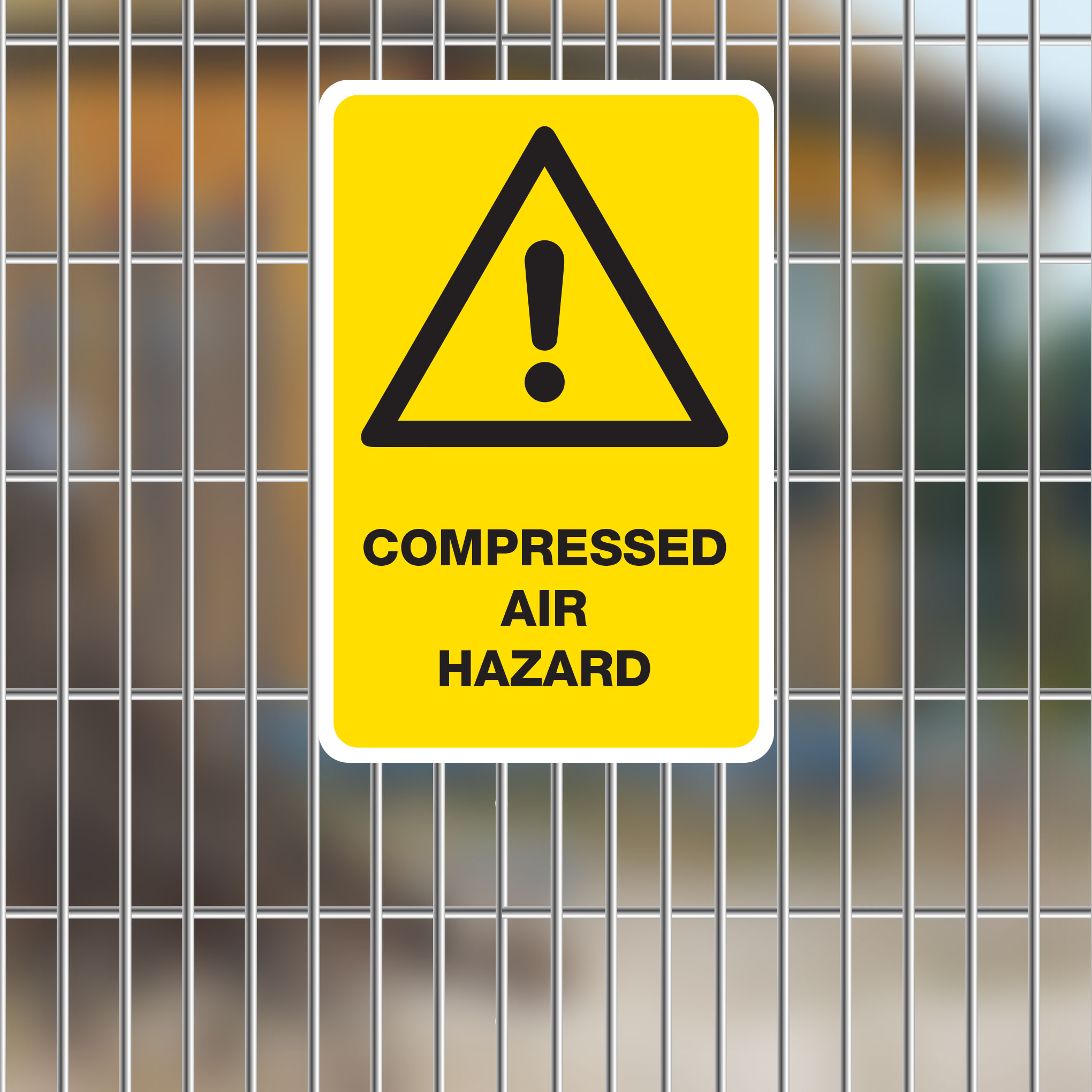 SS-DC-WAR014 - WARNING - COMPRESSED AIR HAZARD Dobija Creative