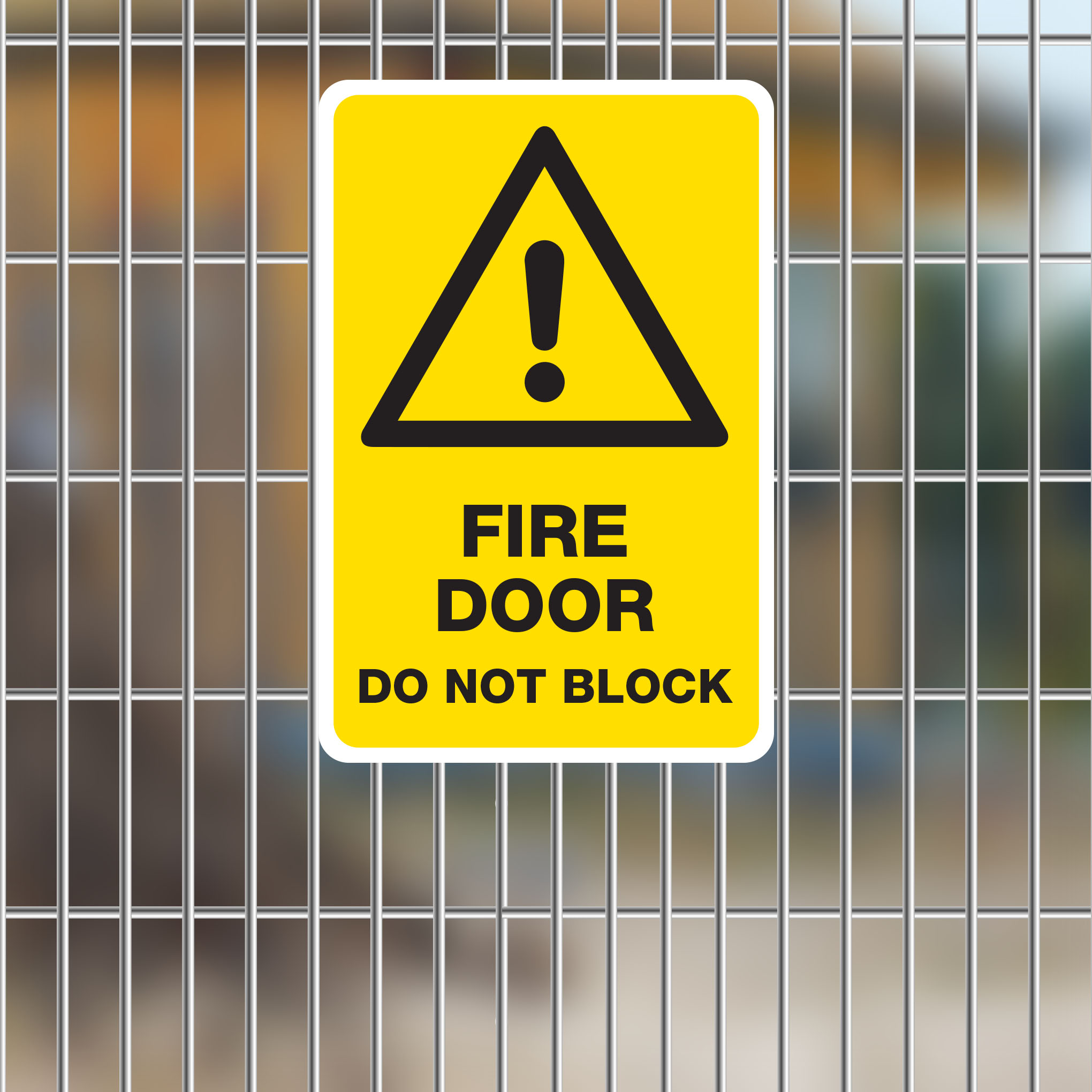 SS-DC-WAR019 - WARNING - FIRE DOOR Dobija Creative