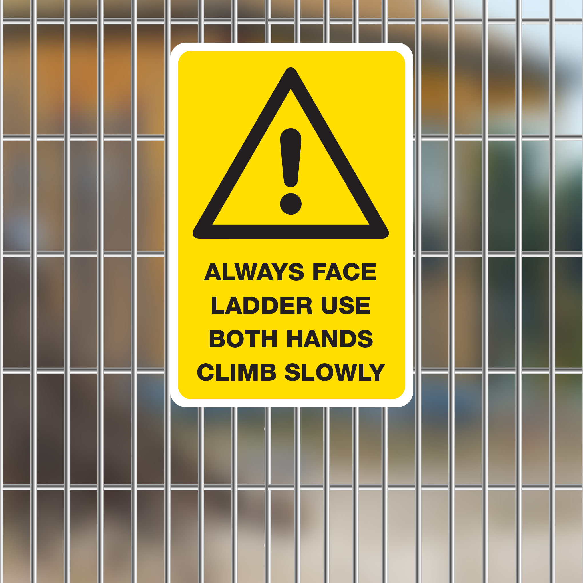 SS-DC-WAR021 - WARNING - ALWAYS FACE LADDER Dobija Creative