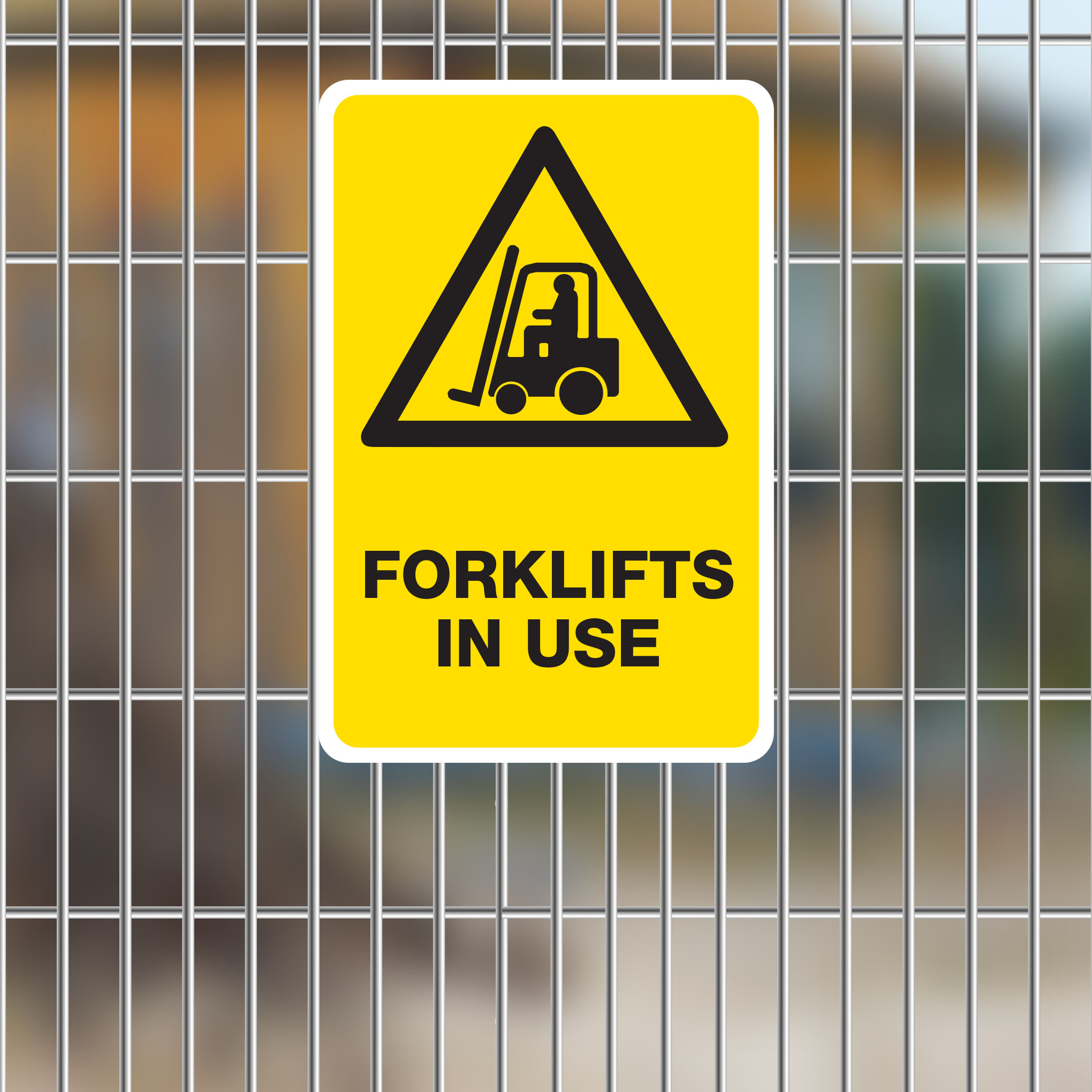 SS-DC-WAR034 - WARNING - FORKLIFTS IN USE Dobija Creative