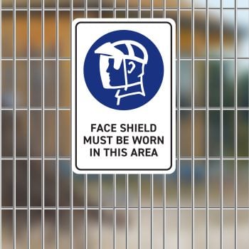 SS-DC-MAN010 -FACE SHIELD MUST BE WORN IN THIS AREA